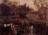Sir Alfred James Munnings Canvas Paintings - Near Dedham